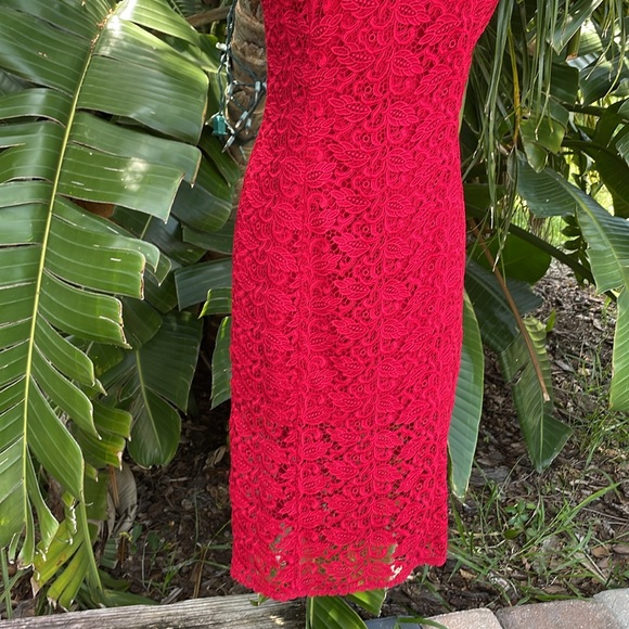 White House black market illusion lace sheath dress - Picture 3 of 12